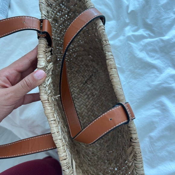 Tan and Brown Woven Tote Bag - Picture 3 of 4